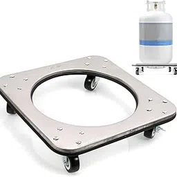 OGFC 31541 Cylinder Base Home Cylinder Tank Stand Dolly with Brake Wheel Gas Cylinder Fixed Shelf for Cylinder Used to Carry Buckets-image-50