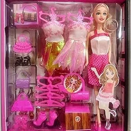 Dol with Dresses Makeup and Doll Accessories, Style Wardrobe Doll Set for Girls My Dream Beauty Castle Play Set Music and Beautiful Lights-picture-28