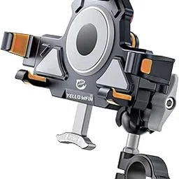 YELLOWFIN Motorcycle Phone Mount ABS | Shockproof Anti-Theft ATV Phone Holder with One-Touch Lock | 720° Rotation | Vibration Dampener | Universal Handlebar Fit for iPhone & Android (LIT-M)-image-18