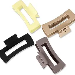 Zollyss Hair Clutcher (Pack Of 4 Pcs) Hair Clips For Women Fashion Acrylic Matte Finish Stylish Claw Clips Hair Accessories For Girls, Multicolor-image-16