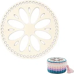 Cliths 3 Pcs 5.9 inch Circular Crochet Basket Base Wooden Basket Bottoms for Crochet Making for Yarn Bag Knitting Bags, Crochet Basket Wood Base for DIY Crochet Bag Bottom Shaper Craft-picture-38