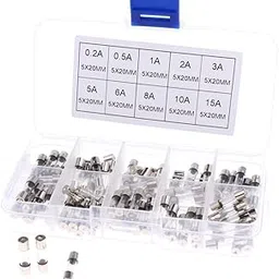 MILAAN 100 Pieces Car Audio Power lifier Glass AGU Nickel Plated Fuse 0.2A-15A-picture-25