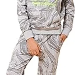 Alan Jones Clothing Cotton Blend Boys Marbled Pattern Casual Style Tracksuit Set-picture-12