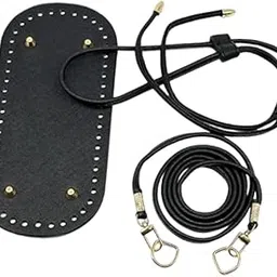 Bag Bottom Base with Shoulder Strap and Drawstring for Purse Tote Bag Making Black-picture-34