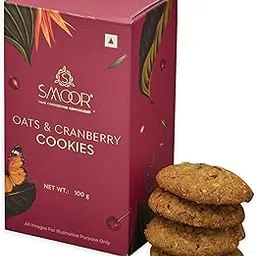 SMOOR Premium Oats & Cranberry Cookies | Savory Gourmet Cookie | Crunchy & Tasty | Perfect for Snacking | 100gm-picture-16