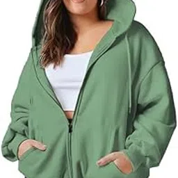 funky monkey Plus Size Loose FIT Womens Zip UP Hoodie Sizes Till 5XL-picture-14