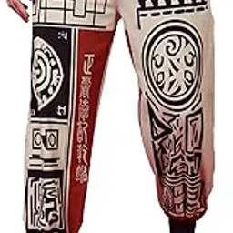 Ethnic Printed Jogger Pants, Drawstring Waist,Polyester Casual Jogger, Sweatpant Streetwear Trousers-image-65