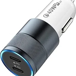 Mizi USB C Fast Car Charger 40W (20W+20W) Dual Port PD 3.0 Adapter Compatible with i-Phone 12/13 Series, Galaxy S22/S21/S20, i-Pad Air/Pro - Black-picture-71
