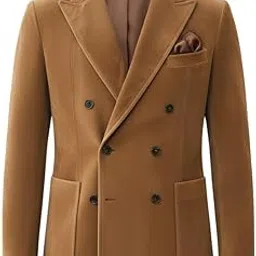 Iron Regal Elegant Formal Wear Genuine Suede Mens Leather Blazer | Men's Leather Blazers, Camel Leathers Blazer, Suede Blazers, Regular Fit, Three Pockets-image-7