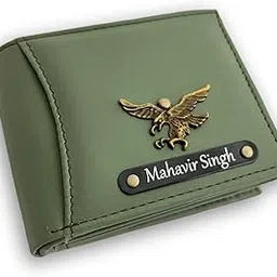 gift for special Genuine Leather Wallets for Mens - Wallet for Mens Gift - Gift for Men - customised Wallet for Mens - Personalised Wallet for Men - Purse with Name (Green)-picture-49