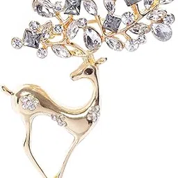 Jewellery Latest Stylish Crystal Unisex Deer Brooch for Women/Girls/Men-image-41