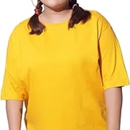 funday fashion Women's Cotton Blend Oversized Fit T-Shirt-picture-31