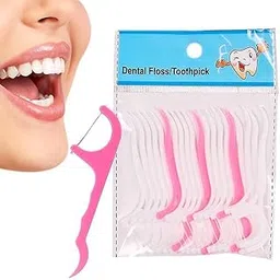 3 in 1 Tooth Cleaning Fresh Toothpick Cleaners,Oral Care Plastic Disposable Teeth Flossing Thread Toothpicks Stick Set for Fresh, Healthy and Breath Gums (1 Pack of 20 Toothpicks)-image-80