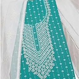 soch Womens Rayon Floral Print Unstitch Dress Material With Thread Work image 1