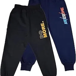 STARLATH Kids Fleece Warm Track Pant, Jogger, Warm Pajama and Lower Winter Wear for Boys and Girls (Pack of 2)-image-11