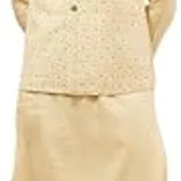 manyavar Men's Art Silk Bel Buti Embellished Jacket (1pc)-picture-14