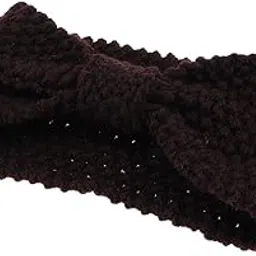 generic LOSA Bow Turban Knitted Headwrap Hair Band Winter Ear Warmer Headband Coffee-picture-40