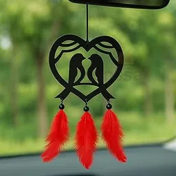 Monssa KD Villa Special Car Dream Catcher Car Hanging for Rear View Mirror - Handmade Feather Charm Ornament for Car Interior Decoration & Gift - Positive Energy & Protection Accessory - (Pack of 1)-picture-45
