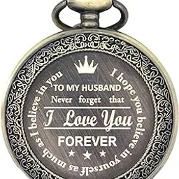 upbeat Classy Pocket Watch to My Husband Gift, Birthday, Anniversary, Sovenier-picture-27