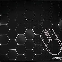 Ant Esports Hexa Mouse Pad 260X210X3mm Anti-fray Stitching, Waterproof Surface & Non-Slip Rubber Base Stitched Edges Gaming Mouse Mat for Laptop, Compatible with Laser and Optical Mice – Black Hexagon-image-19