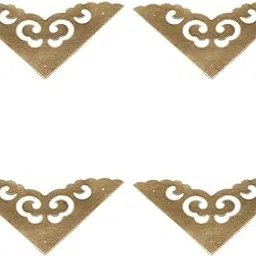 4 Pcs Vintage Pure Brass Corner Protectors Brace Classical Furniture Cabinet Chairs Tables Copper Accessories Bronze Tone-picture-23