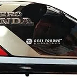 DESI TORQUE™ Petrol Tank for CD 100 Motorcycle (Black/Silver)-image-7