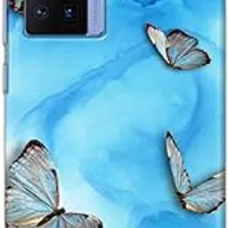 NDCOM for Premium vivo x70 Pro Back Cover | Sleek Protection for vivo x 70 Pro Back Cover | Stylish x70 Pro Back Cover | Blue Butterfly Printed Hard Case-image-53