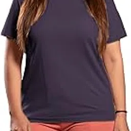 f-route Women's Solid Cotton T-Shirt | Round Neck | Plain-Regular Fit-picture-40