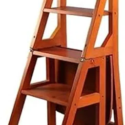 HEMDI Step Stool Multifunctional 2 in 1 Lightweight Wooden Stable Step Ladder Multi Tier||Home Decor|Foldable Chair-image-42