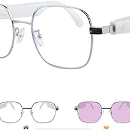 GenXenon Smart Glasses for Women, Blue Light Filtering / UV400 Polarised Colour Changing Lenses，Bluetooth Audio Glasses with Speakers, Hands-Free Calls, Bluetooth Sunglasses for Driving Working Sports-image-80