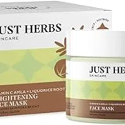 Just Herbs Ayurvedic Vitamin C Face Pack & Mask with Amla, Liquorice Root & Bentonite Clay for De-Tan, Detoxifying & Skin Brightening - 50 gm-image-90