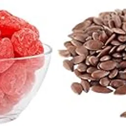 Kashmir Exotics Assorted Combo Pack of Dried Red peaches & Flax Seeds | Natural Snack Mix | Perfect for Everyday Use, Gifting & Snacking | Rich Taste & Flavorful Blend - 250g Each-picture-31