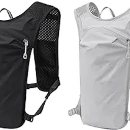 MERISHOPP Running Hydration Vest Backpack Adjustable Daypack for Hiking Riding Camping Gray | Sports Equipment | Outdoor Sports Gear | Exercise Gear-picture-58