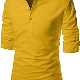 luxrio Short Kurta Shirt for Men Mandrin Collar Cotton Blend-picture-45