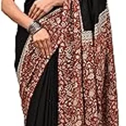 sopariya Women's Pure Cotton Bagru Printed Saree With Unstitched Blouse-picture-24