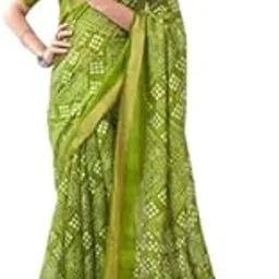 saretra mall SAREEZAA Women's Cotton Printed Saree with Zari Stripe and Unstitched Blouse Piece-picture-41