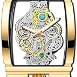 Analog Gold Square Luxury Stylist Chain Chronograph Man Watch-picture-50
