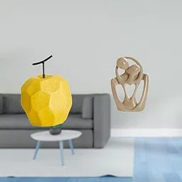 MERISHOPP Porcelain Fruit Sculpture Abstract Couple Figurine Creative Resin Statue Geometric Decor Collectible Table Ornament for Festival Office Bookcase Cafe Desktop Birthday Gift-image-84