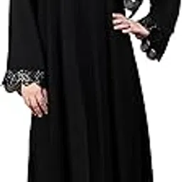 dibaru V Neck Halfwave net Handwork Design With Plazo Sleeves Made Up Of Imported Nida Fabric Full Lenght Designer Abaya For Womens And Girls image 1