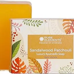 PURE ELEMENTS Sandalwood Patchouli Luxury Ayurvedic Soap For Bath (100 GM Pack Of 1) Handmade Soaps For Men & Women-image-30