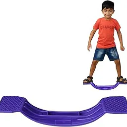 GISCO Balance Board, Wobble Balance Board, Swing Board, Seesaw Children's Toys Sports Training Kids Toy Indoor/Outdoor | Made Of Durable & Safe Plastic (Purple)-image-0
