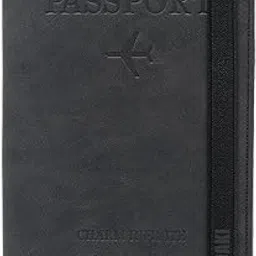 ardaki Passport Holder Cover Travel Wallet Organiser, Passport Case with RFID Blocking, PU Leather Travel Document Holder for Men & Women (Black_Passport_Cover)-picture-32