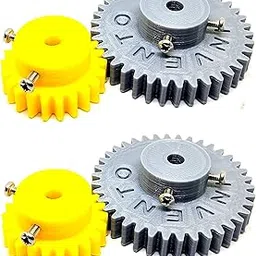 INVENTO 2pcs 3D Printed Plastic Spur Gear 22 Teeth + 38 Teeth, 1.5 Module, 10mm Width, 5mm hole for DIY Projects-picture-56