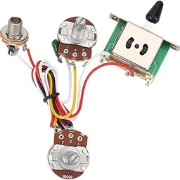 MagiDeal Electric Guitar Wiring Harness Pre-wired Kit 3 Way Toggle Switch 500K Pots 1T1V-picture-49