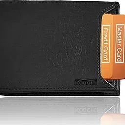 koochi Men's Leather Wallet/Purse (Black)-picture-24