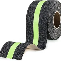 Anti Slip Tape with Glow in Dark Stripe for Stairs Waterproof Non Slip Strips for Stair Treads Black & Green Non-Slip Traction Tapes (5-Meter)-picture-10