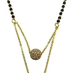 digital dress room G letter mangalsutra Short Mangalsutra Designs Stylish AD Silver Ball alphabet gold name mangalsutra design/ naam wale mangalsutra/ personalised wife husband couple name mangalsutra design (20 inch)-picture-30