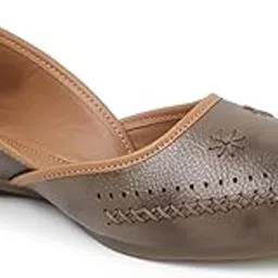 Soft Leather Ethnic Jutti Casual Flats Stylish Mojaries Ethnic Flats for Girls & Women-image-38
