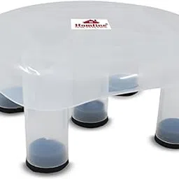 Homfine Rounded Bath Stool Patla/Chair 5 Legs Anti Skid Base for Bathroom, Home, Kitchen (1Pc, Transparent) Plastic - 30xx30x12.5cm-picture-14