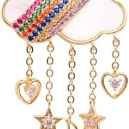 the opal jewels The Charm Thunder Brooch Pin | 18k Gold Plated | Trendy, Lightweight & Comfortable | Stylish & Tarnish-Resistant | Qty : 1pc-picture-19